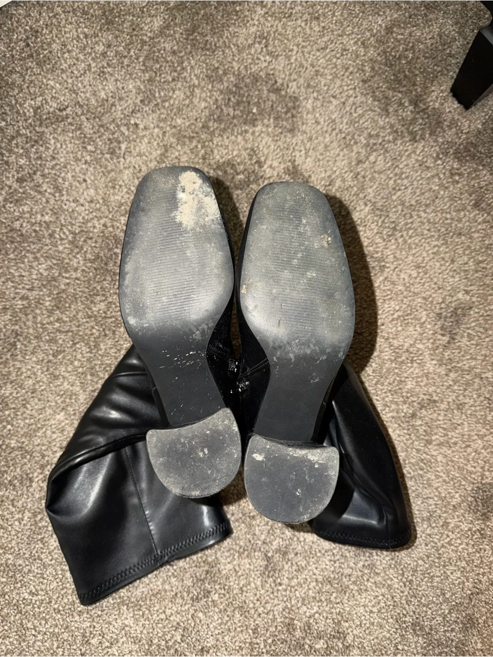 Steve Madden Black Over-the-Knee Block Heel Boots